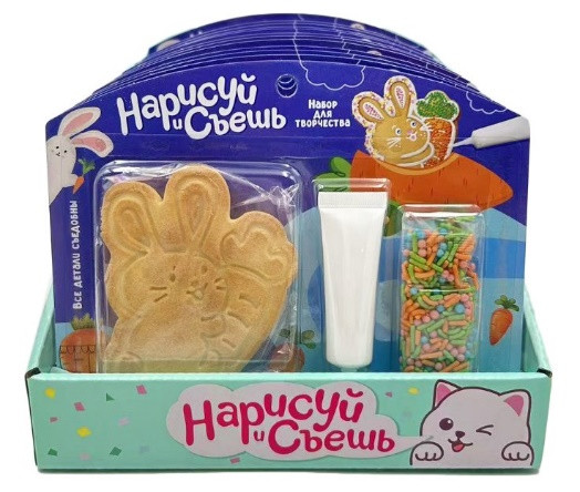  Набор для творчества Нарисуй и съешь "Зайка" (блок 12шт 59г) в Новомосковске