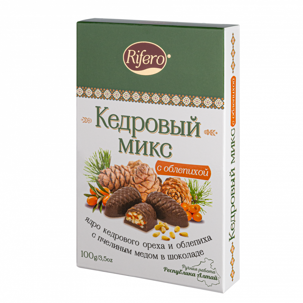  Риф и ко Конфеты "Кедровый микс ОБЛЕПИХА" 100г      в Новомосковске